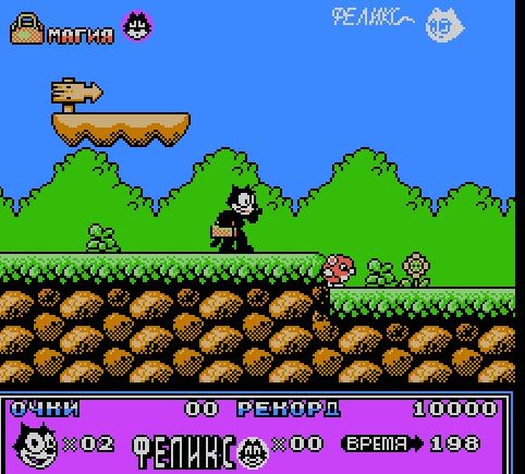 Кот Феликс на денди Кот Феликс